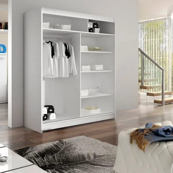 Dulap Space Meble Camino III 150 x 58 x 200 / PAL / Alb photo 2