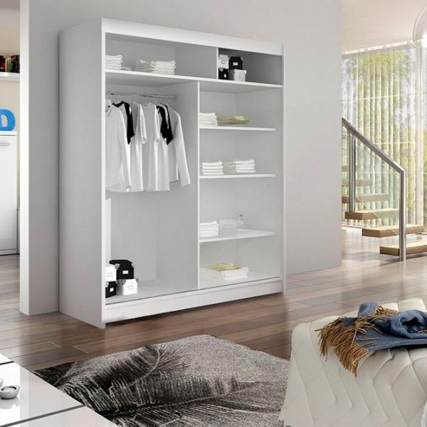 Dulap Space Meble Camino III 150 x 58 x 200 / PAL / Alb photo 2