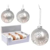 Jucării pentru brad Christmas 48973 12 cm / Silver