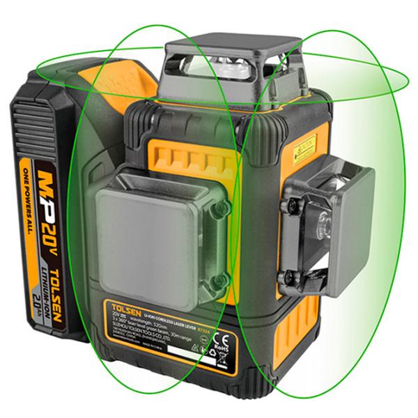 Nivelă lazer Tolsen 3D Rotativ / Acumulator photo 1