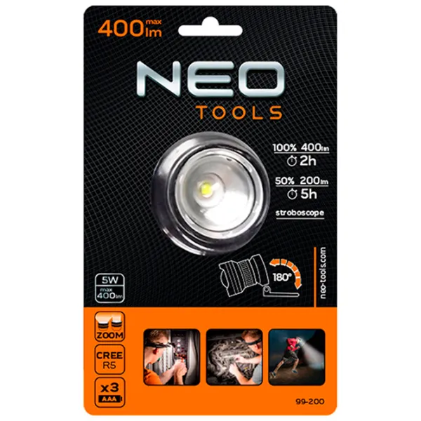 Фонарик NEO Tools 99-200 Черный photo 3