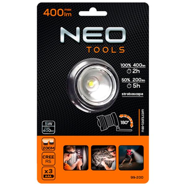 Фонарик NEO Tools 99-200 Черный photo 3