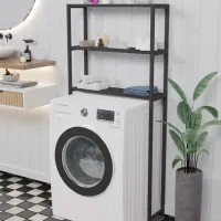 Шкаф для стиральных машин Prestige 5746304  ДСП / Черный