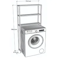 Dulap pentru mașini de spălat Prestige 5746304 PAL / Black photo 2
