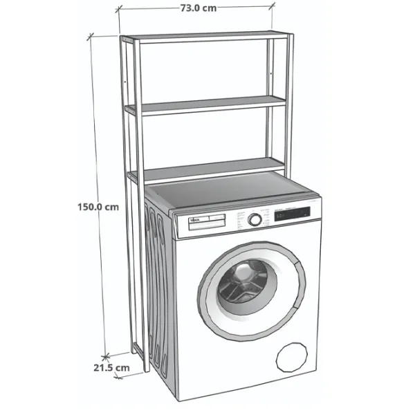 Dulap pentru mașini de spălat Prestige 5746297  PAL / White photo 2