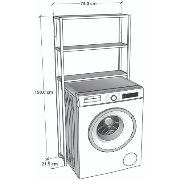 Dulap pentru mașini de spălat Prestige 5746297  PAL / White photo 2