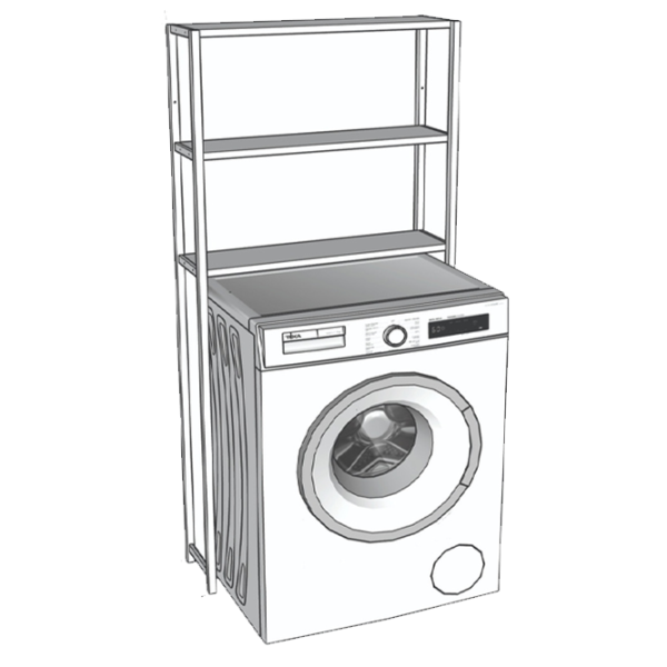 Dulap pentru mașini de spălat Prestige 5746294  PAL / Pine photo 3