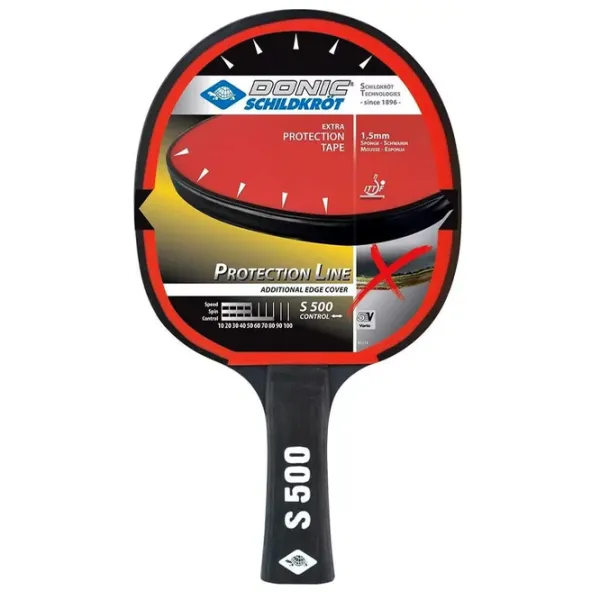 Paletă Donic-Schildkrot Protection Line S500  Pentru tenis de masă / Drept / Cauciuc photo 5 Paletă Donic-Schildkrot Protection Line S500  Pentru tenis de masă / Drept / Cauciuc photo 5