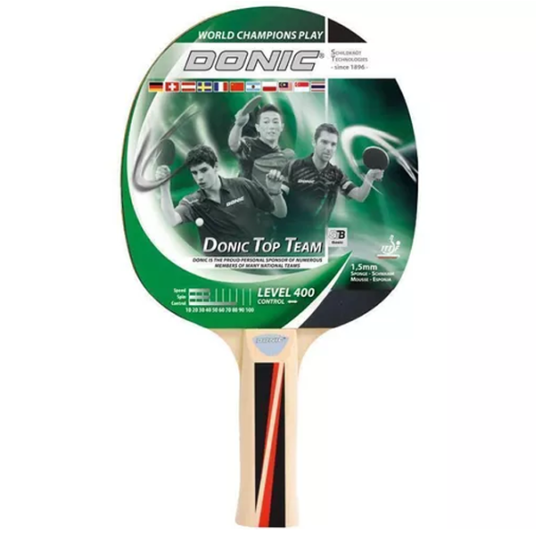 Paletă Donic-Schildkrot TopTeam 400  Pentru tenis de masă / Drept / Cauciuc photo 1 Paletă Donic-Schildkrot TopTeam 400  Pentru tenis de masă / Drept / Cauciuc photo 1