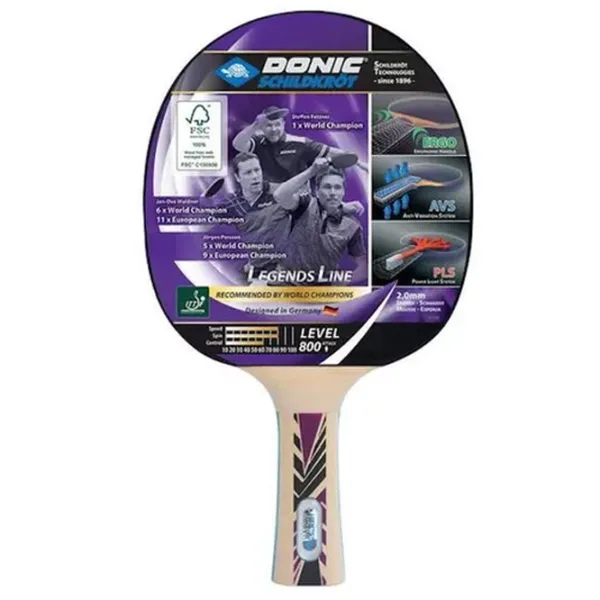 Paletă Donic-Schildkrot Legends 800 FS  Pentru tenis de masă / Drept / Cauciuc photo 1 Paletă Donic-Schildkrot Legends 800 FS  Pentru tenis de masă / Drept / Cauciuc photo 1