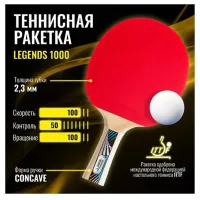 Ракеткa Donic-Schildkrot Legends 1000 FSC Для настольного тенниса / Прямая / Резина photo 3