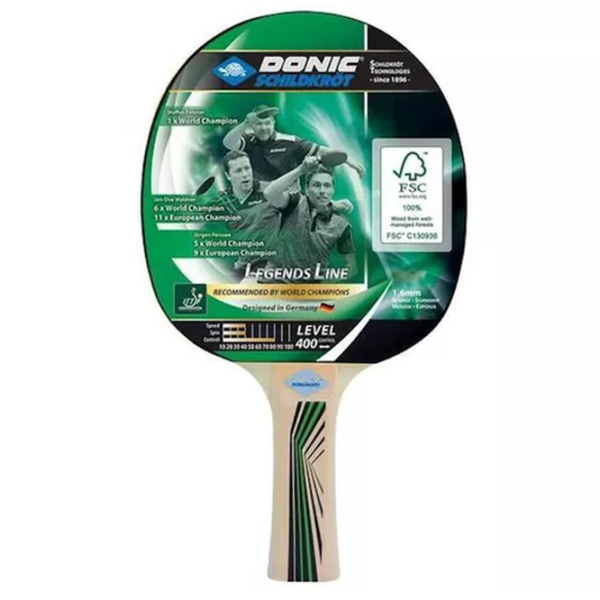 Paletă Donic-Schildkrot Legends 400 FSC  Pentru tenis de masă / Drept / Cauciuc photo 1 Paletă Donic-Schildkrot Legends 400 FSC  Pentru tenis de masă / Drept / Cauciuc photo 1