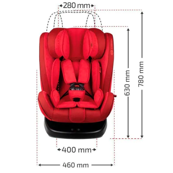 Scaun auto Heyner MultiFix Twist  0 luni - 1 an / 18 kg / Red photo 4