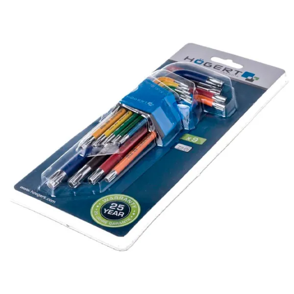 Набор ключей Torx Hoegert HT1W817 Количество в наборе: 9 шт. photo 4 Набор ключей Torx Hoegert HT1W817 Количество в наборе: 9 шт. photo 4
