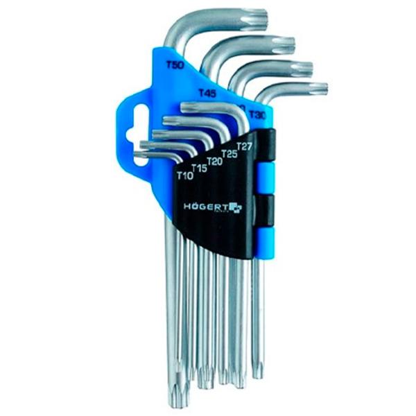 Набор ключей Torx Hoegert HT1W810 Количество в наборе: 9 шт. photo 1 Набор ключей Torx Hoegert HT1W810 Количество в наборе: 9 шт. photo 1