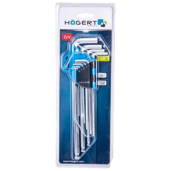 Набор ключей Torx Hoegert HT1W808 Количество в наборе: 9 шт. photo 1