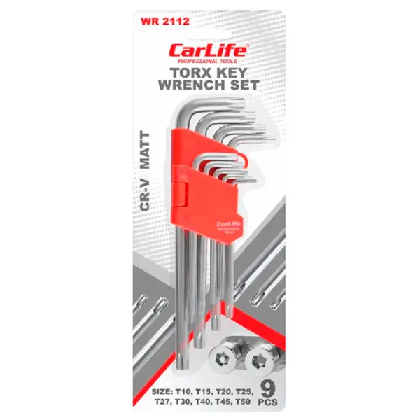 Set chei Carlife T10-T50 Cantitatea în set: 9 buc. photo 2