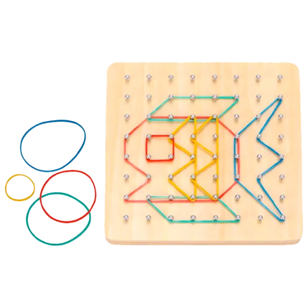 Set de creație Tooky Toy Rubber Band Geoboard 57215 3+ / Multicolor Multicolor photo 1