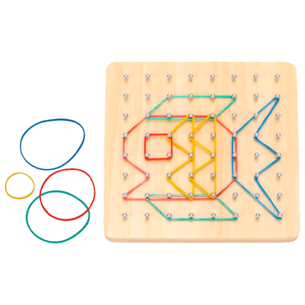 Set de creație Tooky Toy Rubber Band Geoboard 57215 3+ / Multicolor Multicolor photo 1