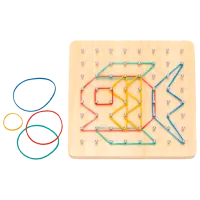 Креативный набор Tooky Toy Rubber Band Geoboard 57215 3+ / Разноцветный Разноцветный