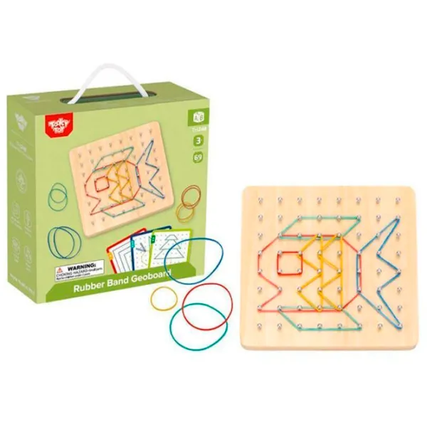 Set de creație Tooky Toy Rubber Band Geoboard 57215 3+ / Multicolor Multicolor photo 2