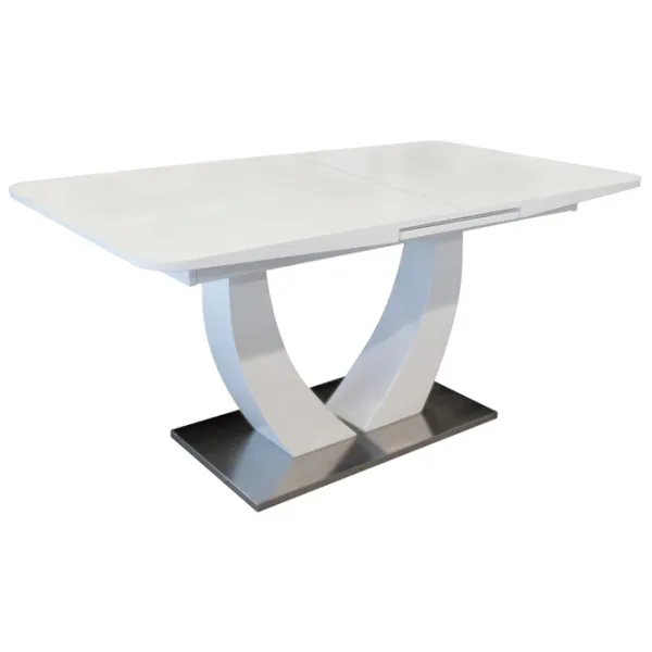 Masă de bucătărie extensibilă Deco Dilon Sticlă securizată/ White photo 1