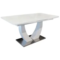 Кухонный стол раскладной Deco Dilon Закалённое стекло/ Белый