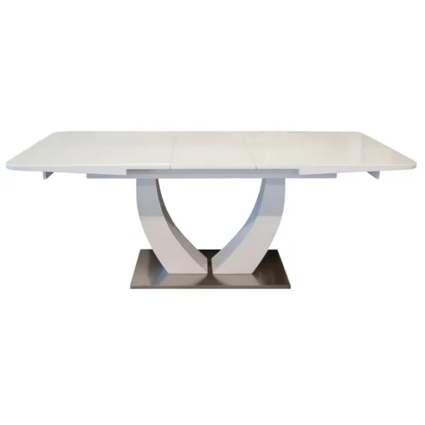 Masă de bucătărie extensibilă Deco Dilon Sticlă securizată/ White photo 3