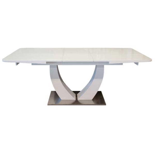 Masă de bucătărie extensibilă Deco Dilon Sticlă securizată/ White photo 3