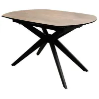 Masă de bucătărie extensibilă Deco Esa Wooden Glass Sticlă/ Brown