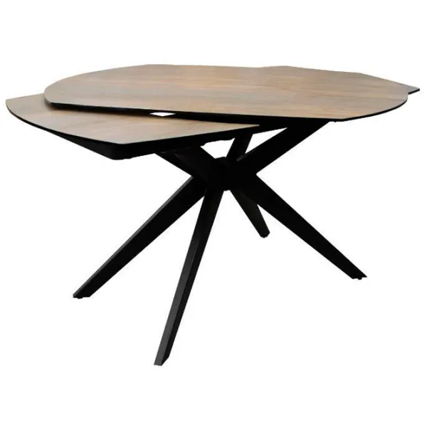 Masă de bucătărie extensibilă Deco Esa Wooden Glass Sticlă/ Brown photo 2 Masă de bucătărie extensibilă Deco Esa Wooden Glass Sticlă/ Brown photo 2