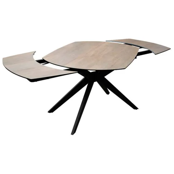 Masă de bucătărie extensibilă Deco Esa Wooden Glass Sticlă/ Brown photo 3 Masă de bucătărie extensibilă Deco Esa Wooden Glass Sticlă/ Brown photo 3