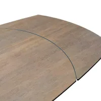 Masă de bucătărie extensibilă Deco Esa Wooden Glass Sticlă/ Brown photo 5