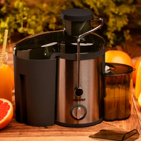 Storcator de fructe Mesko MS-4126 Centrifugă / 600 W / Black Silver photo 5