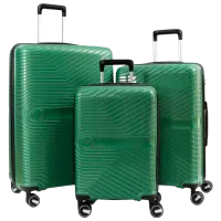 Valiză CCS 5239 Set 105l/ Metalic Green