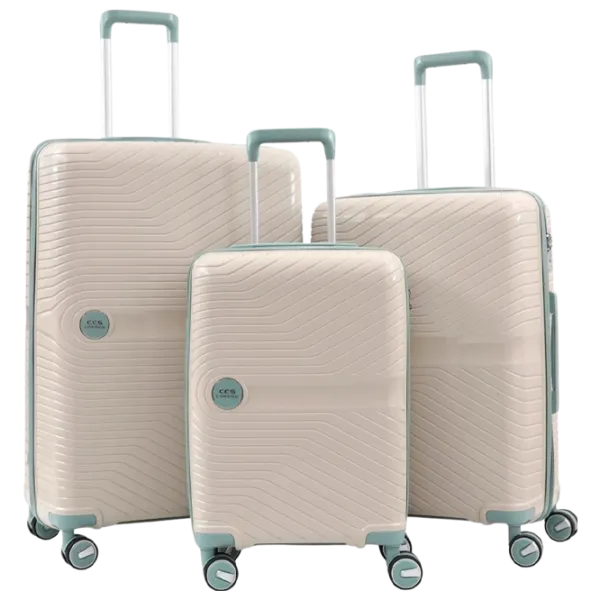 Чемодан CCS 5239 Set 105 л/ Синий Белый photo 1
