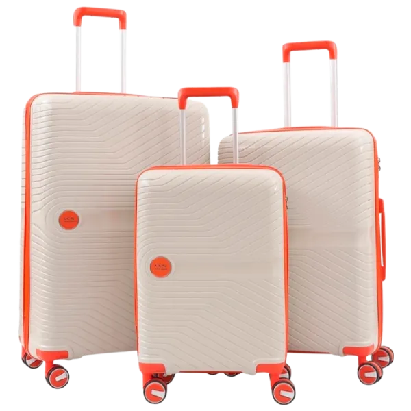 Чемодан CCS 5239 Set 105л/ Оранжевый Белый photo 1