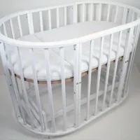 Детская кровать Kuzya Солнце  0 месяцев - 5 лет / Белый