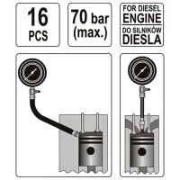 Set de instrumente Yato YT7307 Metal / Cantitatea în set - 16 photo 2