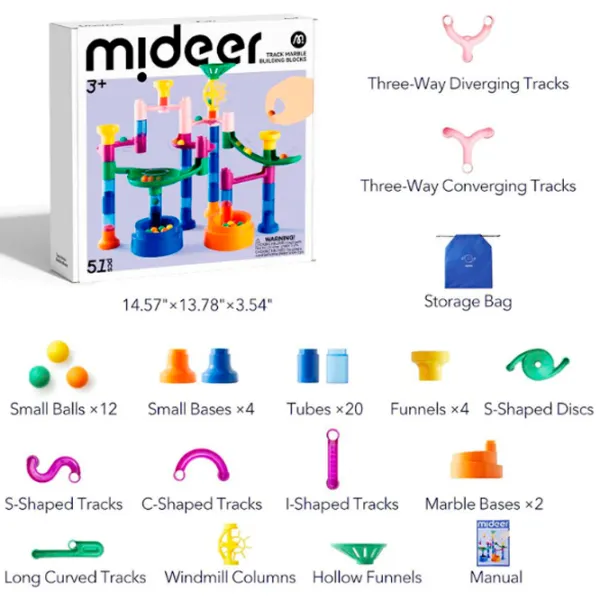 Конструктор Mideer Track Marble Классический/ Разноцветный photo 2