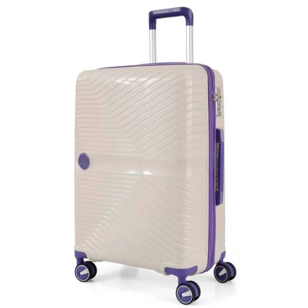 Valiză CCS 5239 105l/ Purple White photo 2 Valiză CCS 5239 105l/ Purple White photo 2