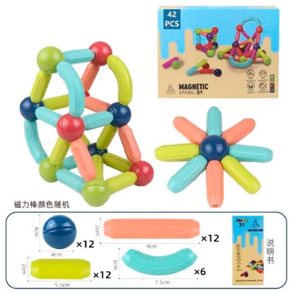 Constructor Magnetic 9423 Clasic/ Multicolor photo 6 Constructor Magnetic 9423 Clasic/ Multicolor photo 6