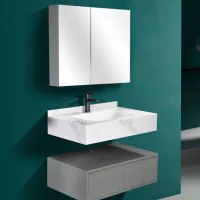 Наборы мебели для ванной комнаты SanDonna 1016G-80 Спеченный камень / Серый