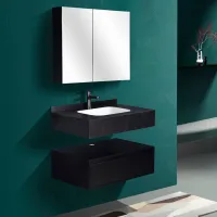 Seturi mobilă de baie SanDonna 1016N-80 Piatră sinterizată / Black