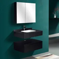 Наборы мебели для ванной комнаты SanDonna 1016N-100 Спеченный камень / Black