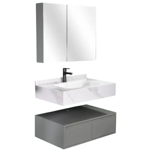 Seturi mobilă de baie SanDonna 1016G-100 Piatră sinterizată / Gray photo 1 Seturi mobilă de baie SanDonna 1016G-100 Piatră sinterizată / Gray photo 1