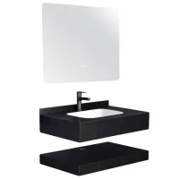 Наборы мебели для ванной комнаты SanDonna 1009N-80 Спеченный камень / Black