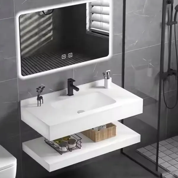 Seturi mobilă de baie SanDonna 1009N-80 Piatră sinterizată / White photo 1 Seturi mobilă de baie SanDonna 1009N-80 Piatră sinterizată / White photo 1
