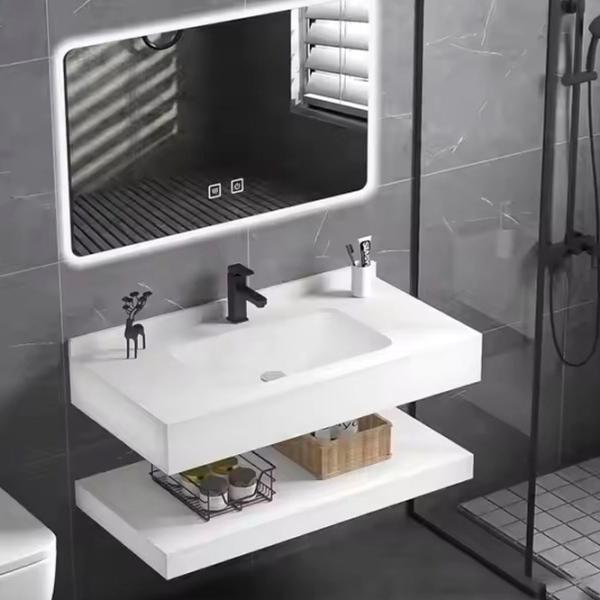 Seturi mobilă de baie SanDonna 1009N-80 Piatră sinterizată / White photo 1 Seturi mobilă de baie SanDonna 1009N-80 Piatră sinterizată / White photo 1