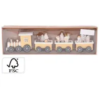 Suvenir Promstore "Tren" Lemn / Lemn natural